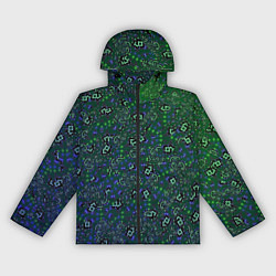 Ветровка с капюшоном женская Изумрудный космос, цвет: 3D-черный