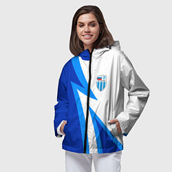 Ветровка с капюшоном женская Волгоградский ротор - клуб, цвет: 3D-черный — фото 2