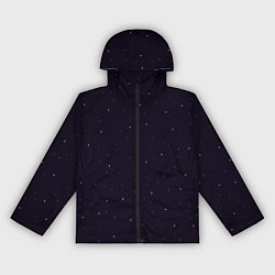 Ветровка с капюшоном женская Абстракция ночь тёмно-фиолетовый, цвет: 3D-черный