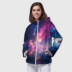 Ветровка с капюшоном женская Space and islands, цвет: 3D-белый — фото 2