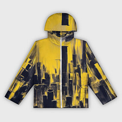 Ветровка с капюшоном женская Большой нарисованный город, цвет: 3D-белый