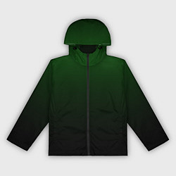Ветровка с капюшоном женская Градиент чёрно-зеленый, цвет: 3D-черный