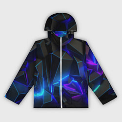 Ветровка с капюшоном женская Неоновые частицы, цвет: 3D-белый