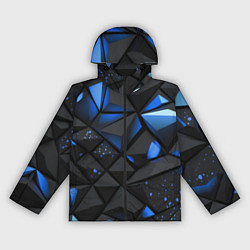 Ветровка с капюшоном женская Blue black texture, цвет: 3D-черный