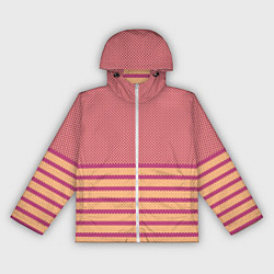 Женская ветровка Нежный жёлто-сиреневый полосатый