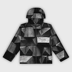 Ветровка с капюшоном женская Обман зрения и каменные плиты, цвет: 3D-черный