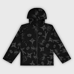 Ветровка с капюшоном женская Хэллоуин тематика, цвет: 3D-черный