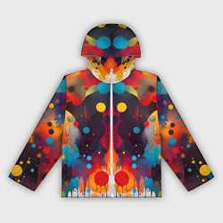 Ветровка с капюшоном женская Mirrow colorful blots - abstraction - vogue, цвет: 3D-белый