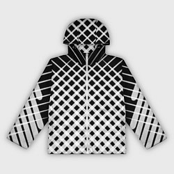 Женская ветровка Черно-белые ромбы и клетки