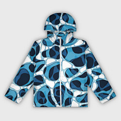 Ветровка с капюшоном женская Абстрактные вырезы на бумаге, цвет: 3D-белый