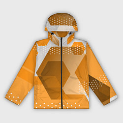 Ветровка с капюшоном женская Яркий геометрический декоративный фон, цвет: 3D-черный