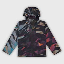 Ветровка с капюшоном женская Множество фигур паттерн, цвет: 3D-черный