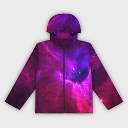 Ветровка с капюшоном женская Бескрайнее космическое пространство - галактика, цвет: 3D-черный