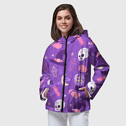 Ветровка с капюшоном женская Ведьмин узор, цвет: 3D-черный — фото 2