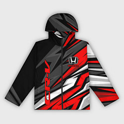 Ветровка с капюшоном женская Honda - CR-V - геометрия, цвет: 3D-черный