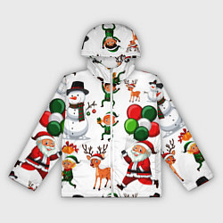 Женская ветровка Зимний праздник - деды морозы гномы олени