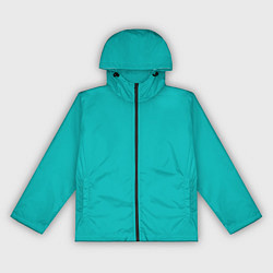 Ветровка с капюшоном женская Цвет морской волны однотонный, цвет: 3D-черный