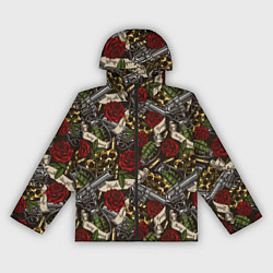 Ветровка с капюшоном женская Гангстер, цвет: 3D-черный