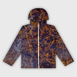 Ветровка с капюшоном женская Абстракция - анютины глазки, цвет: 3D-белый