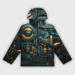 Ветровка с капюшоном женская Асимметричный узор в египетском стиле, цвет: 3D-черный
