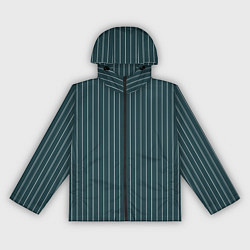 Ветровка с капюшоном женская Зеленовато-синий в полоску, цвет: 3D-черный