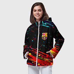 Ветровка с капюшоном женская Barcelona краски, цвет: 3D-белый — фото 2