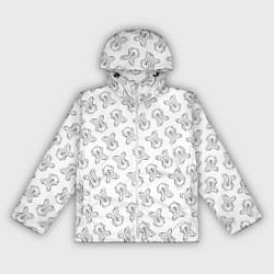 Ветровка с капюшоном женская Сончас у мишек - принт раскраска, цвет: 3D-белый