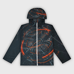 Ветровка с капюшоном женская Часовой механизм киберпанк, цвет: 3D-белый