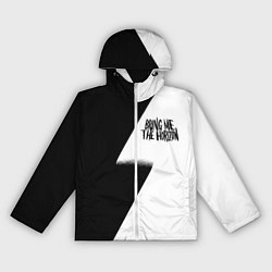 Ветровка с капюшоном женская Bring me the horizon black steel, цвет: 3D-белый