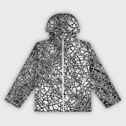 Ветровка с капюшоном женская Разбитое зеркало, цвет: 3D-белый