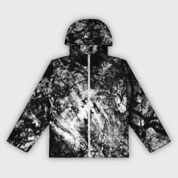 Ветровка с капюшоном женская Зимний лес узоры, цвет: 3D-белый