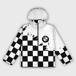 Ветровка с капюшоном женская BMW black geometry splash, цвет: 3D-черный