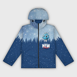 Женская ветровка Дракон в зимнем лесу