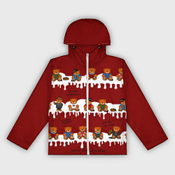 Ветровка с капюшоном женская Слово пацана: мишки-персонажи, цвет: 3D-белый