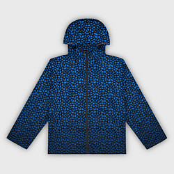 Ветровка с капюшоном женская Синий объёмный паттерн, цвет: 3D-черный