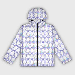 Ветровка с капюшоном женская Криптовалюта Ethereum на белом, цвет: 3D-черный