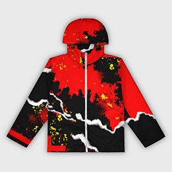 Ветровка с капюшоном женская Abstractionism pattern, цвет: 3D-белый