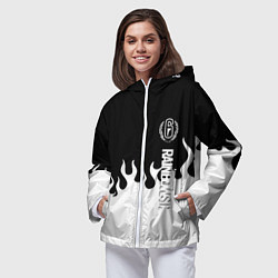 Ветровка с капюшоном женская Tom Clancy raimbow six fire, цвет: 3D-белый — фото 2