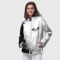 Ветровка с капюшоном женская Алиса краски текстура, цвет: 3D-белый — фото 2