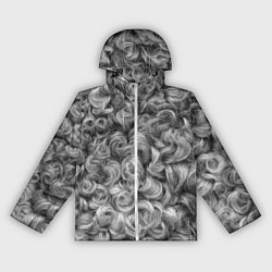 Ветровка с капюшоном женская Кудрявая шерсть баранов, цвет: 3D-белый