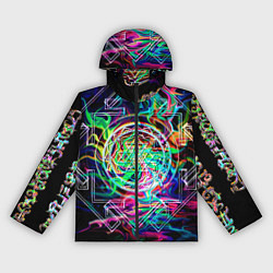 Ветровка с капюшоном женская Шри янтра, цвет: 3D-черный