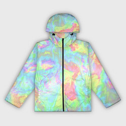 Ветровка с капюшоном женская Абстракция смесь красок, цвет: 3D-черный