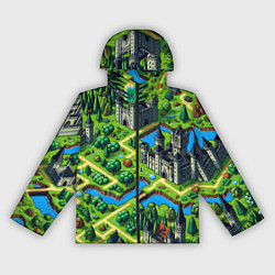 Ветровка с капюшоном женская Heroes of Might and Magic - pixel map, цвет: 3D-черный