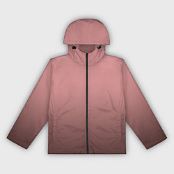 Ветровка с капюшоном женская Пыльно-розовый градиент, цвет: 3D-черный