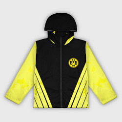 Ветровка с капюшоном женская Borussia geometry yellow, цвет: 3D-черный