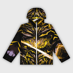 Ветровка с капюшоном женская Жёлтый камень на чёрном фоне, цвет: 3D-белый