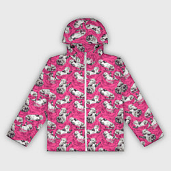 Женская ветровка Выдры в розовой воде