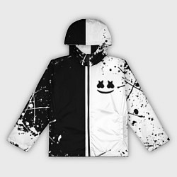 Ветровка с капюшоном женская Marshmello краски музыка, цвет: 3D-черный