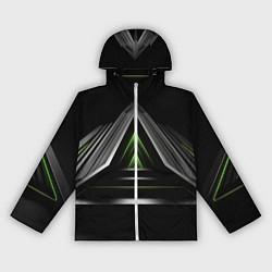 Женская ветровка Black green abstract nvidia style