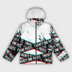 Ветровка с капюшоном женская Twenty one pilots glitch music, цвет: 3D-черный